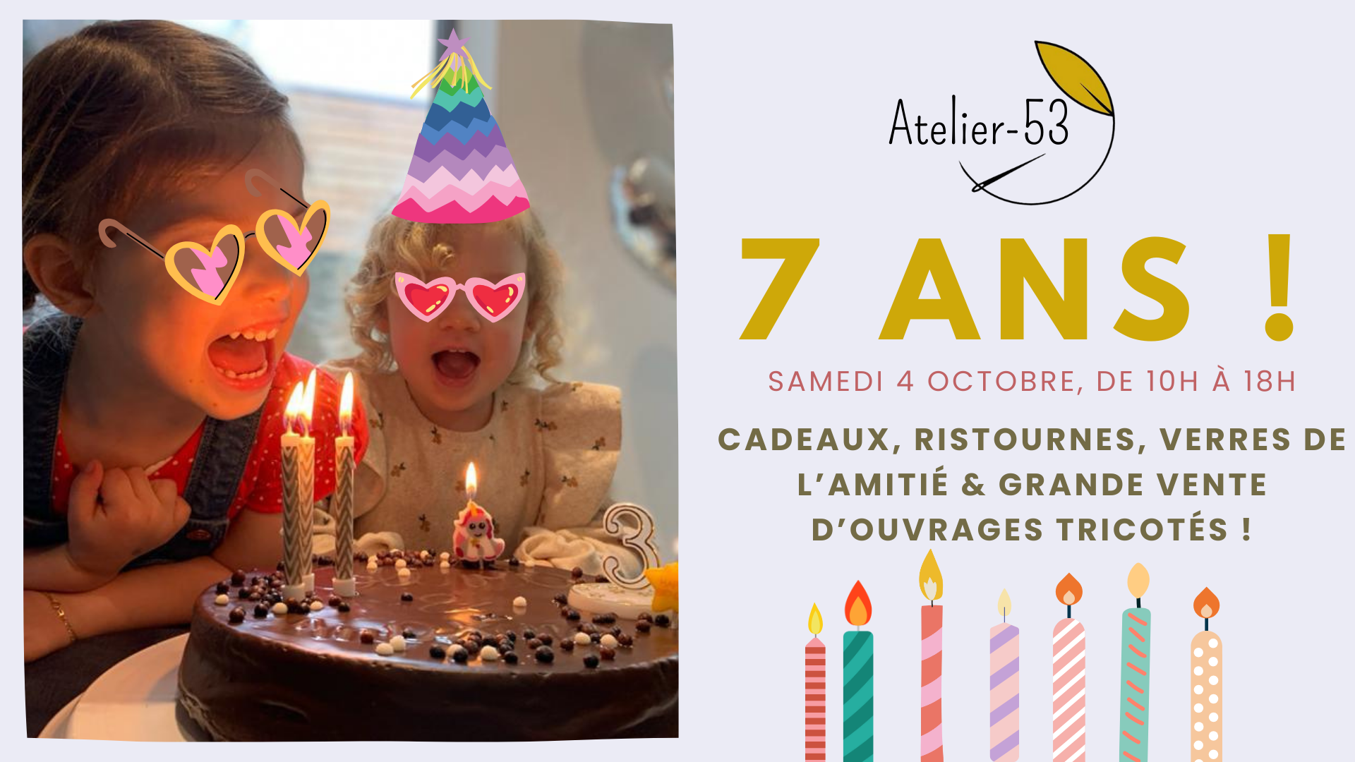 Samedi 4 octobre, ATELIER-53 A 7 ANS !