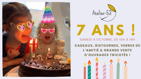 Samedi 4 octobre, ATELIER-53 A 7 ANS !