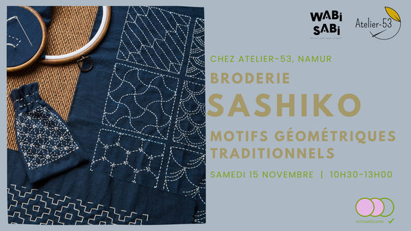 Samedi 8 novembre | Broderie "Sashiko" : motifs géométriques traditionnels