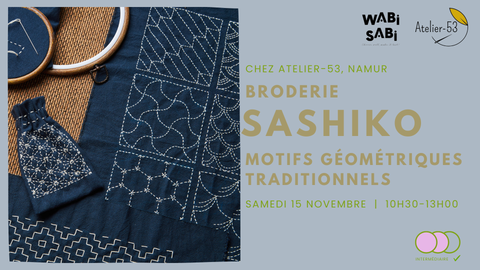 Samedi 8 novembre | Broderie "Sashiko" : motifs géométriques traditionnels