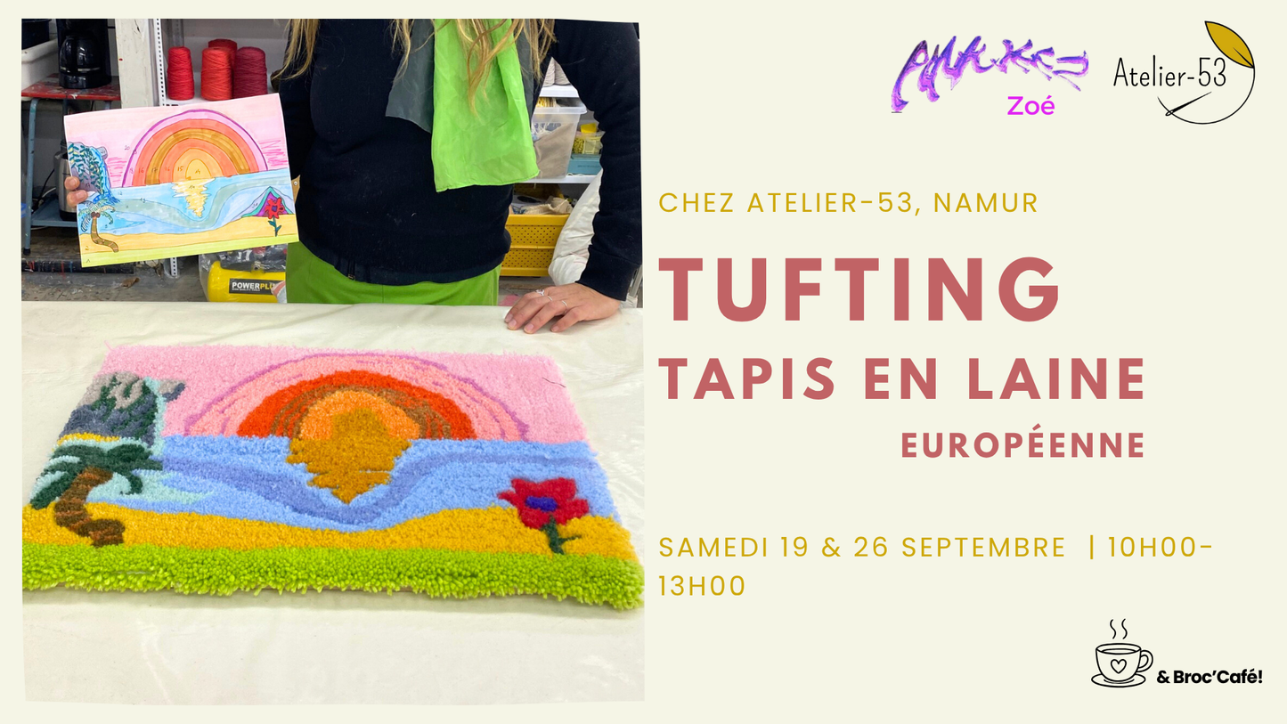 Samedis 19 & 26 septembre | Tufting, tapis en laine (acompte)