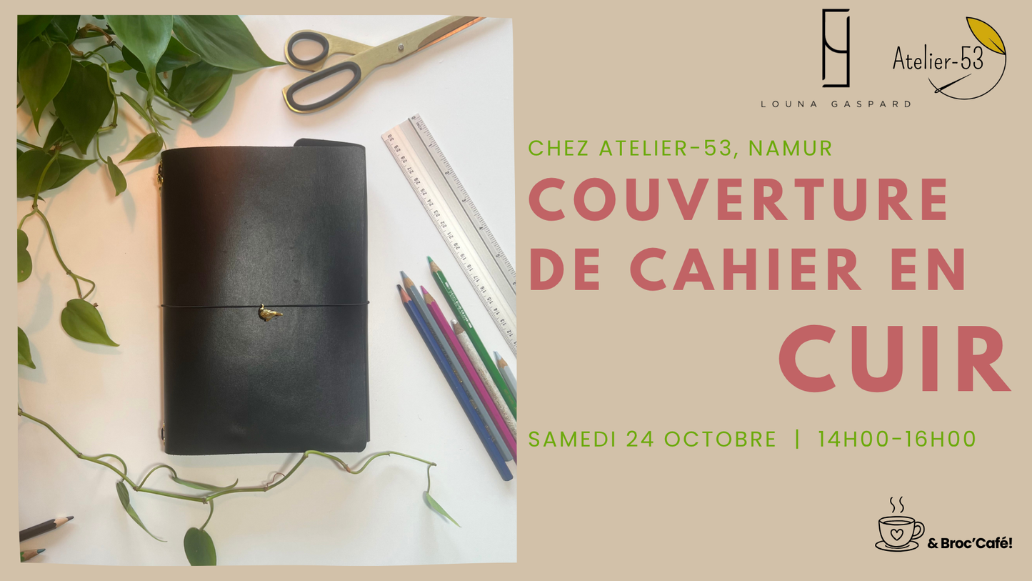 Samedi 24 octobre | Couverture de cahier en cuir (acompte)