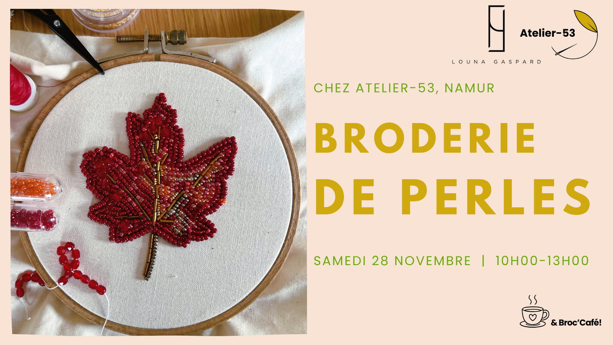 Samedi 28 novembre | Broderie de perles (acompte)