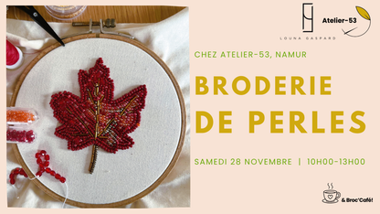 Samedi 28 novembre | Broderie de perles (acompte)