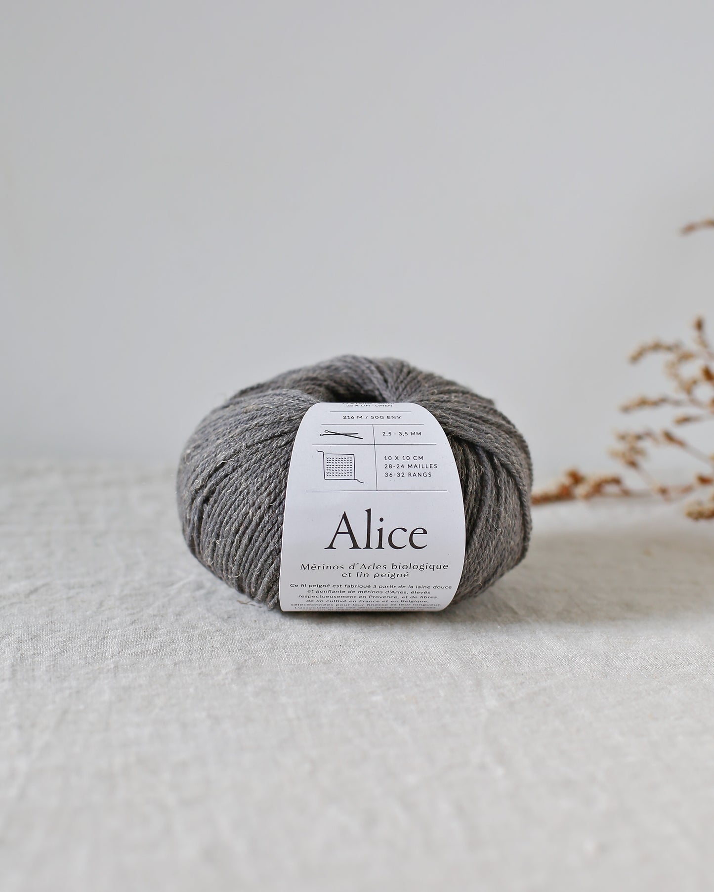 "Alice" - Mérinos d'Arles bio & lin | 50 gr