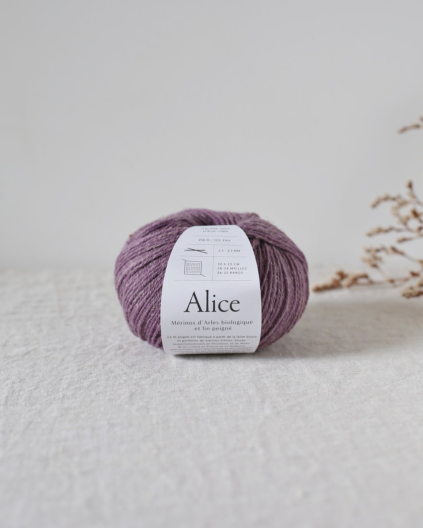 "Alice" - Mérinos d'Arles bio & lin | 50 gr