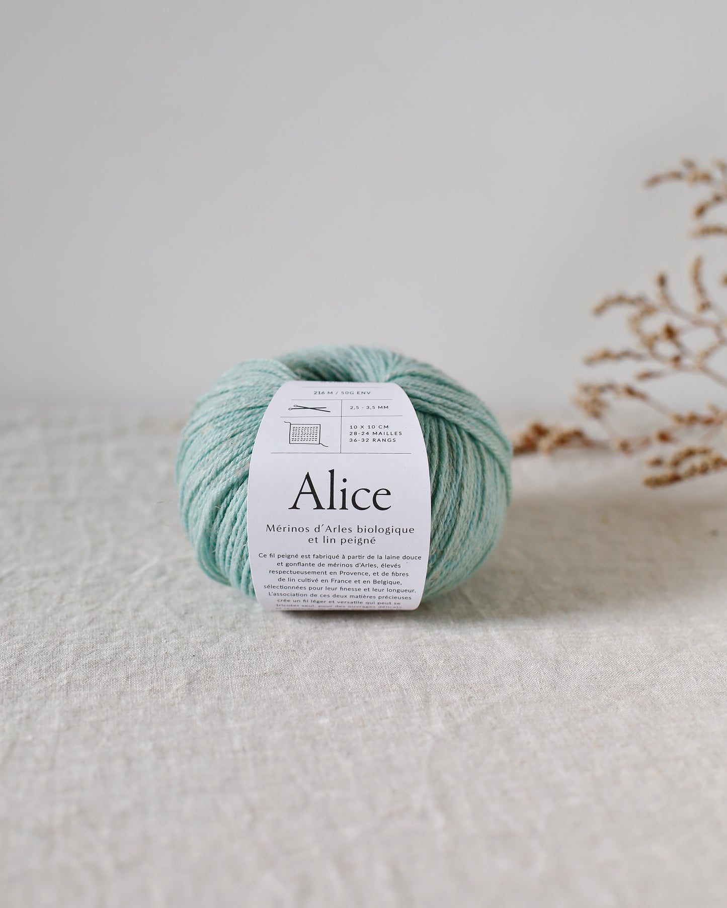 "Alice" - Mérinos d'Arles bio & lin | 50 gr