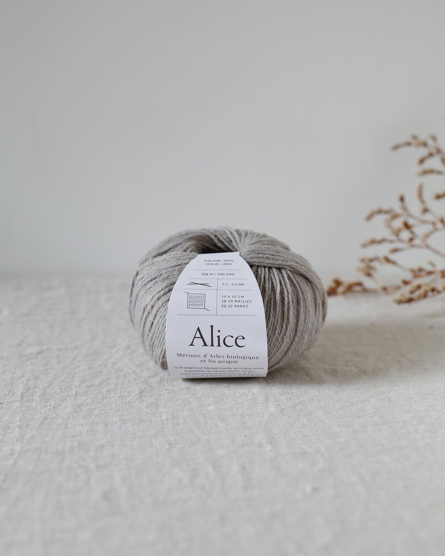 "Alice" - Mérinos d'Arles bio & lin | 50 gr