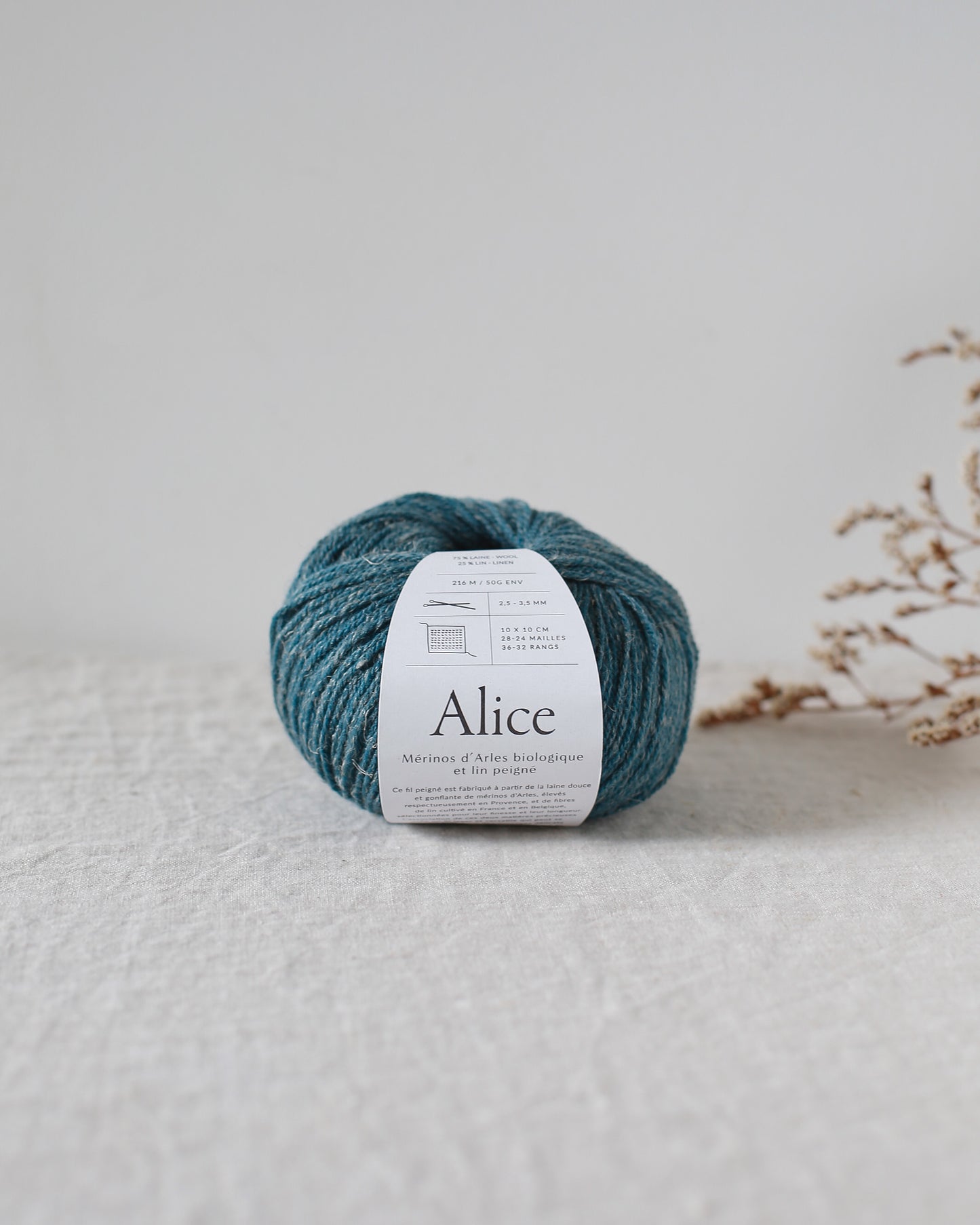"Alice" - Mérinos d'Arles bio & lin | 50 gr