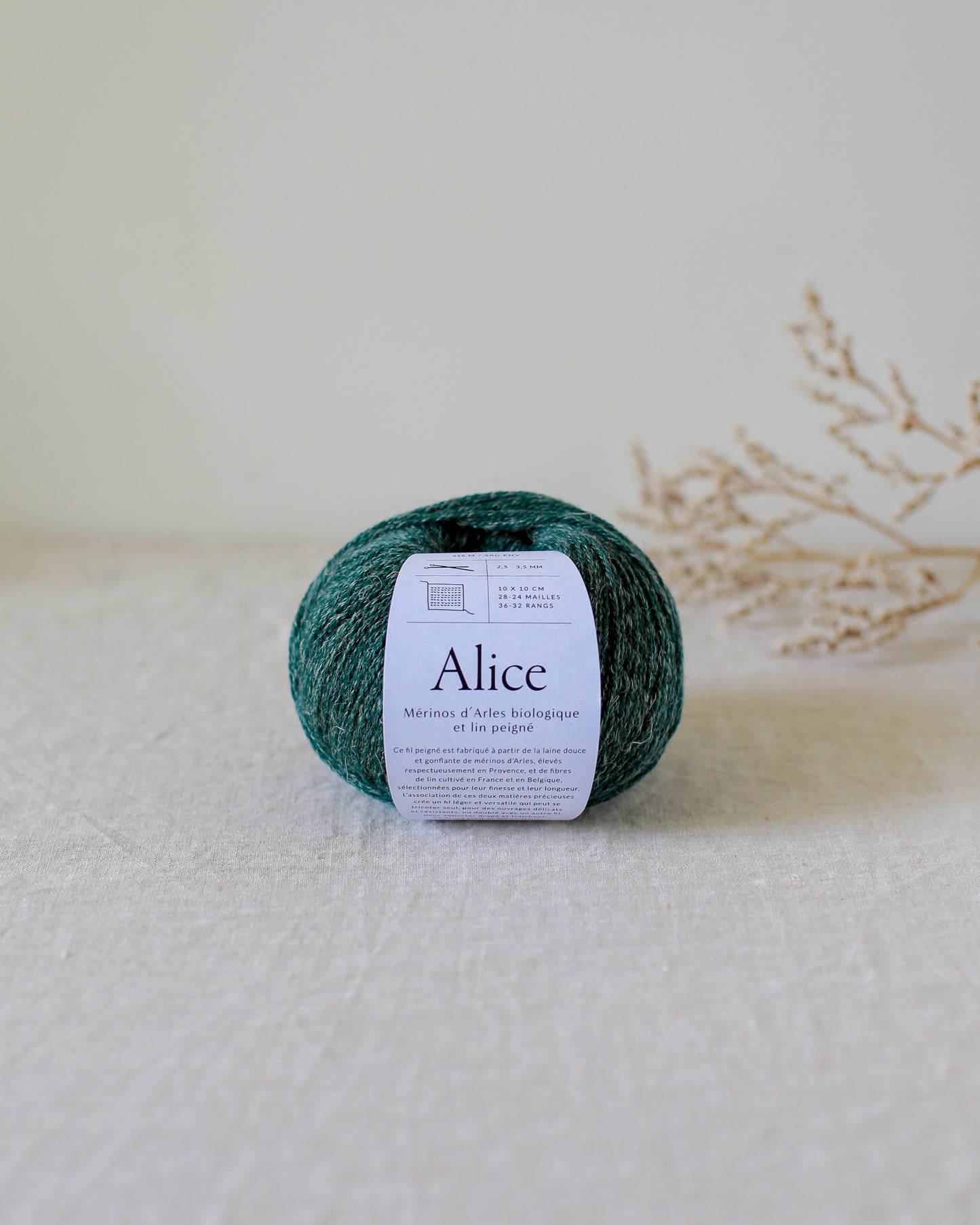 "Alice" - Mérinos d'Arles bio & lin | 50 gr