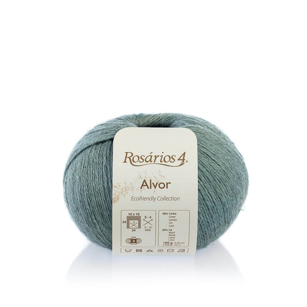 Lin & laine, turquoise - Alvor | 100 gr