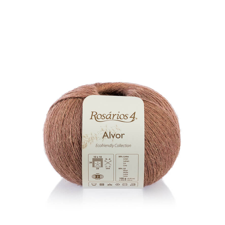 Pelote de fil Alvor, 50 % laine et 50 % lin, Atelier-53