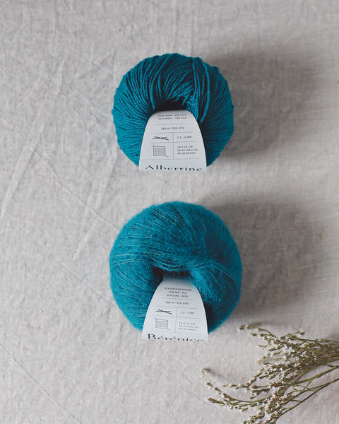 "Bérénice" - Mohair éthique, mérinos d'Arles bio & soie | 25 gr