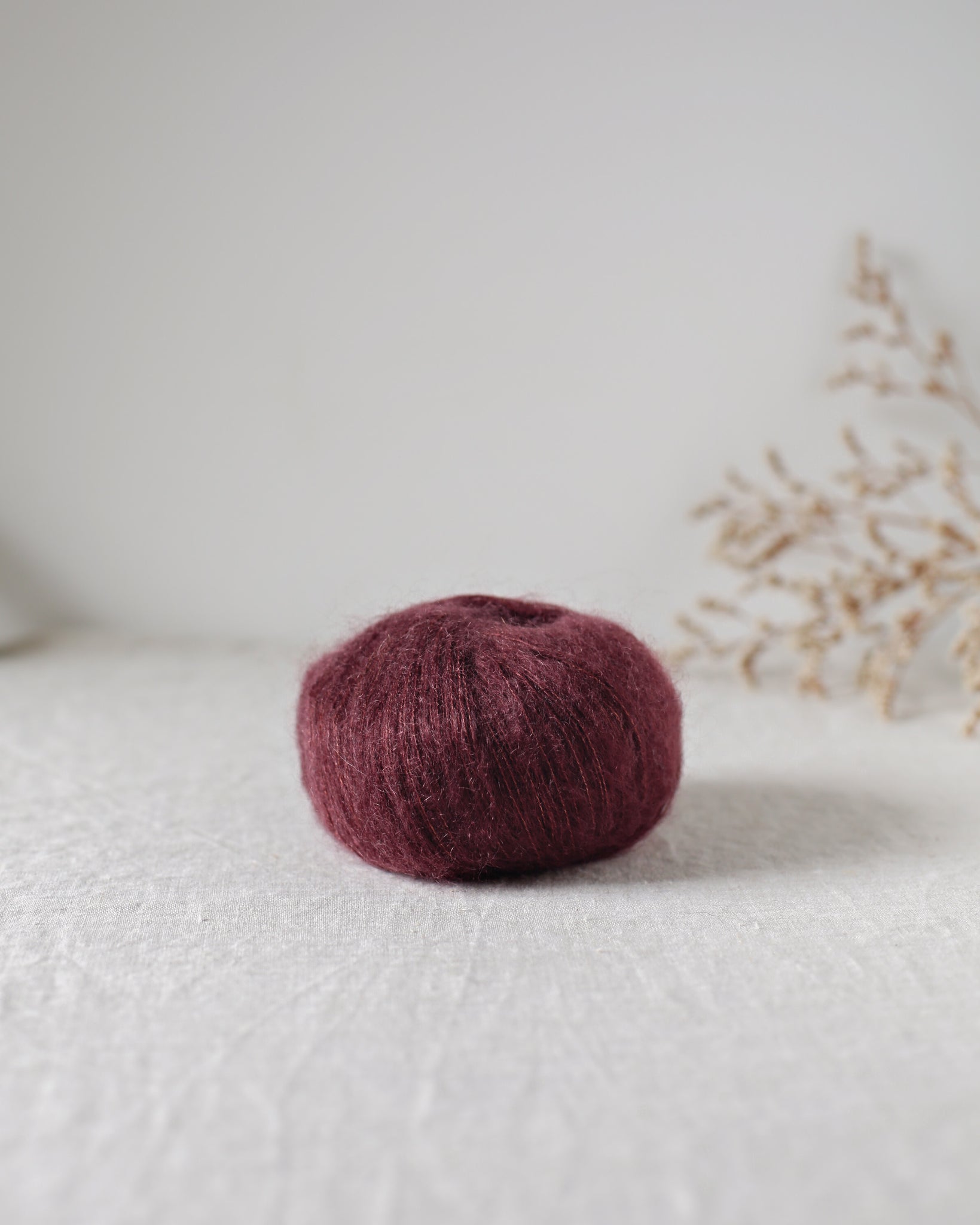 Mohair, soie & mérinos, "amarante" - Bérénice | 25 gr