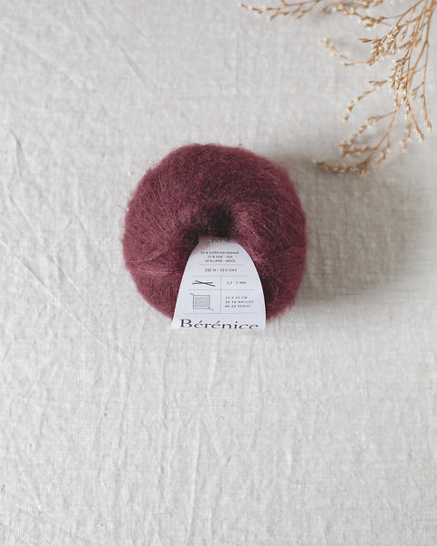 Mohair, soie & mérinos, "amarante" - Bérénice | 25 gr