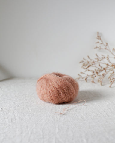 Mohair, soie & mérinos, "or rose" - Bérénice | 25 gr