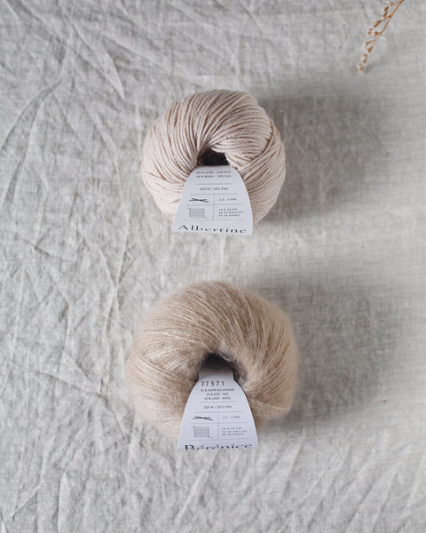 "Bérénice" - Mohair éthique, mérinos d'Arles bio & soie | 25 gr