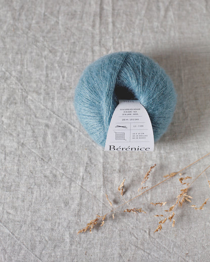 "Bérénice" - Mohair éthique, mérinos d'Arles bio & soie | 25 gr