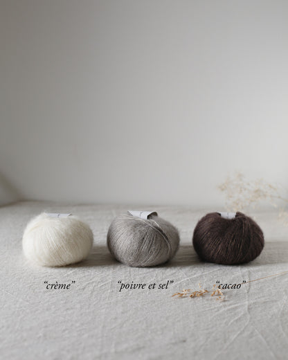 "Bérénice" - Mohair éthique, mérinos d'Arles bio & soie | 25 gr