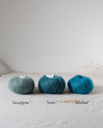 "Bérénice" - Mohair éthique, mérinos d'Arles bio & soie | 25 gr