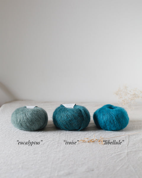 "Bérénice" - Mohair éthique, mérinos d'Arles bio & soie | 25 gr