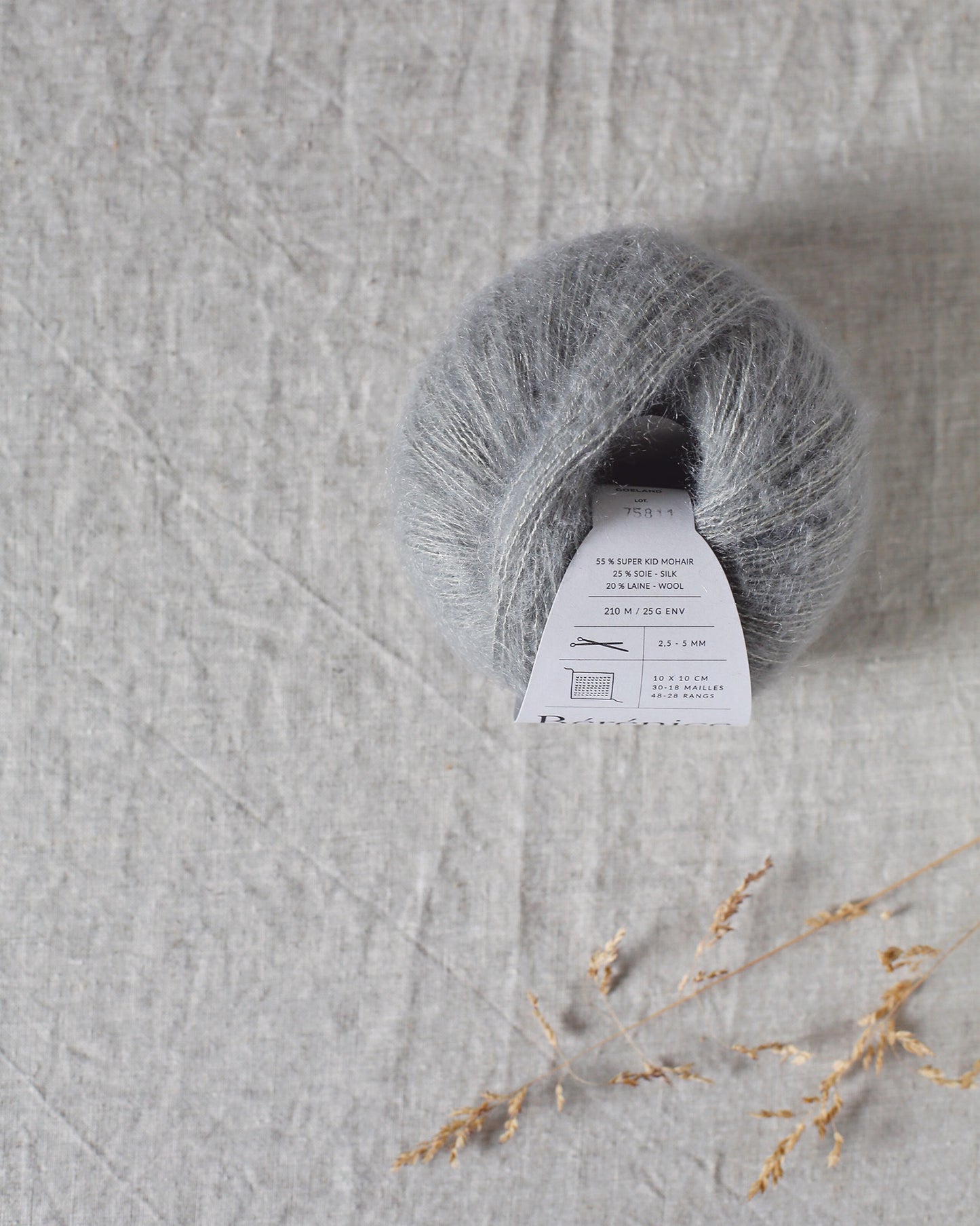 "Bérénice" - Mohair éthique, mérinos d'Arles bio & soie | 25 gr