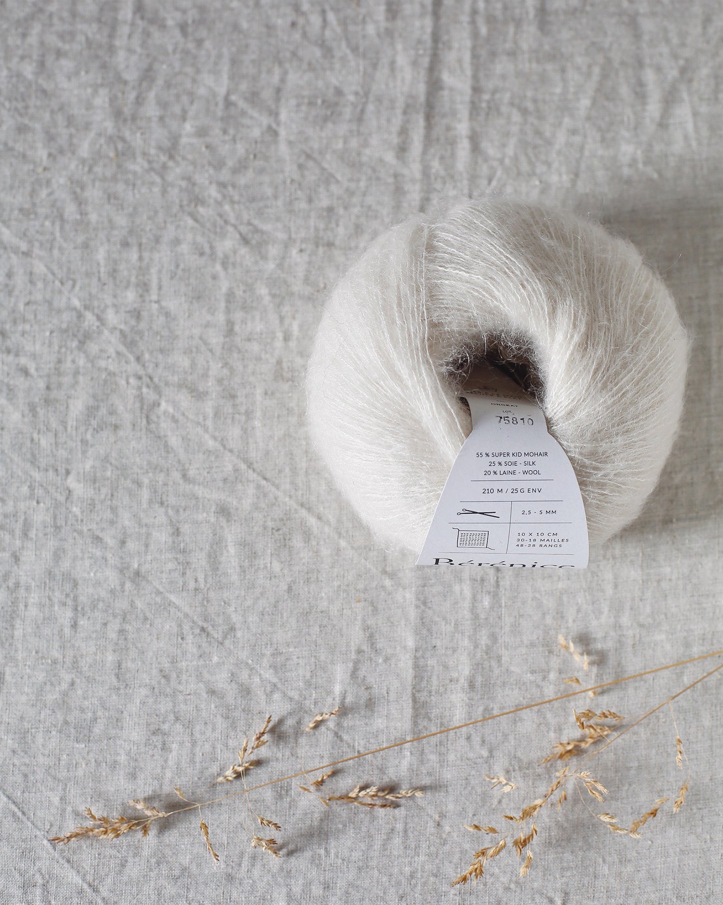 "Bérénice" - Mohair éthique, mérinos d'Arles bio & soie | 25 gr