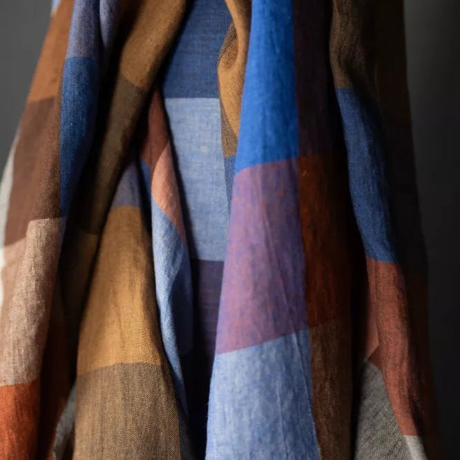 Tissu lin européen Merchant & Mills bleu électrique, Atelier-53