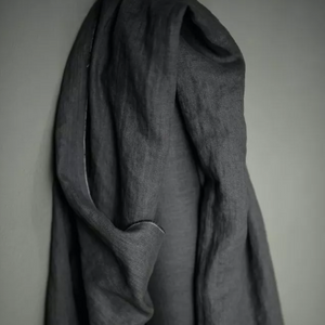 Coupon Lin européen, 'scuttle black' | 143x50 cm