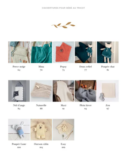 Couvertures au tricot pour bébé