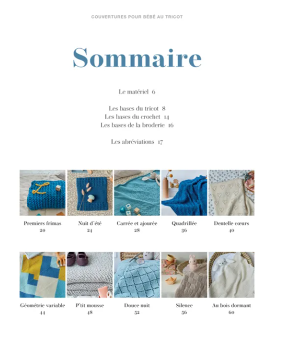 Couvertures au tricot pour bébé