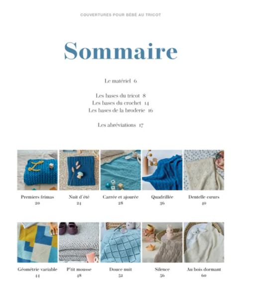 Couverture au tricot pour bébé