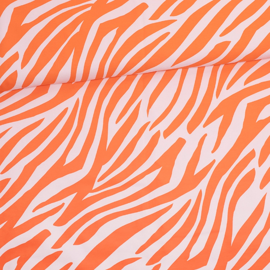 Jersey coton bio imprimé Zebra orange, Atelier-53
