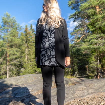Jersey de laine, noir | 10 cm