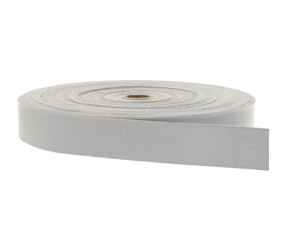 Sangle en coton sergé - 4cm - blanc
