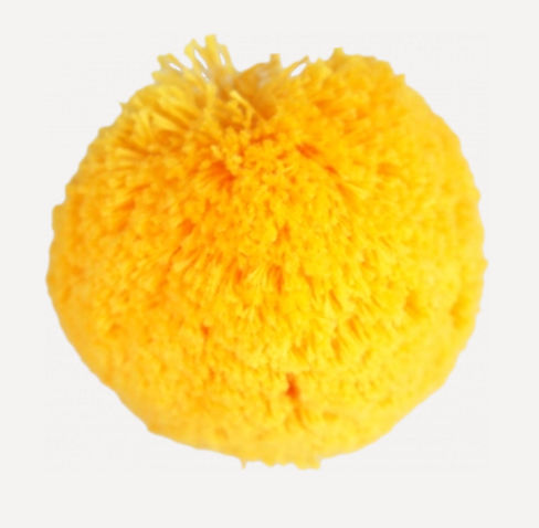 Pompon jaune vif, 7 cm
