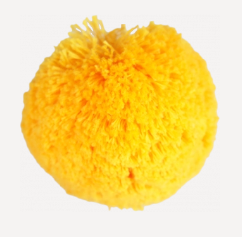 Pompon yellow yellow - 7cm