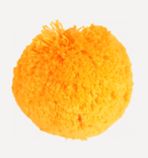 Pompon jaune soleil, 7 cm