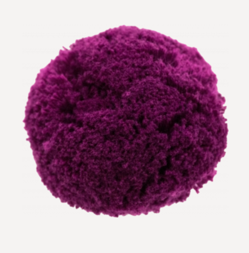 Pompon violet, 7 cm