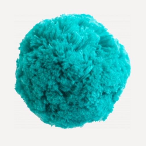 Pompon turquoise, 7 cm