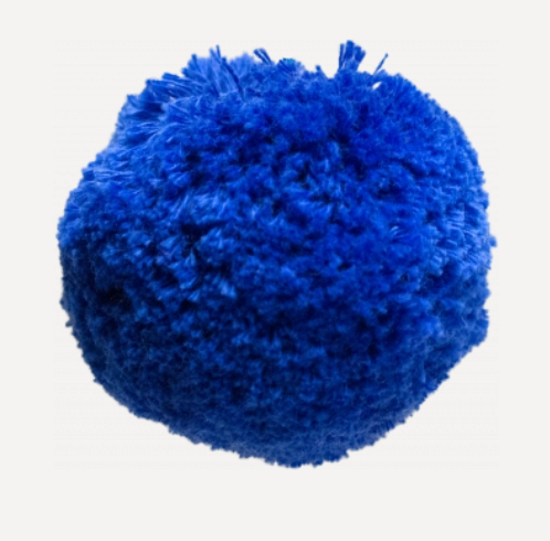 Pompon bleu, 7 cm