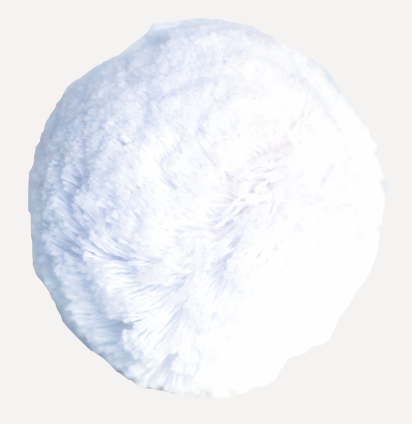 Pompon cold white - 7cm