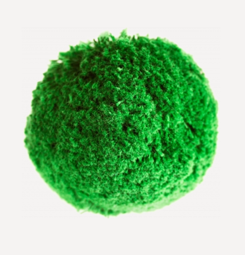 Pompon vert forêt, 7 cm