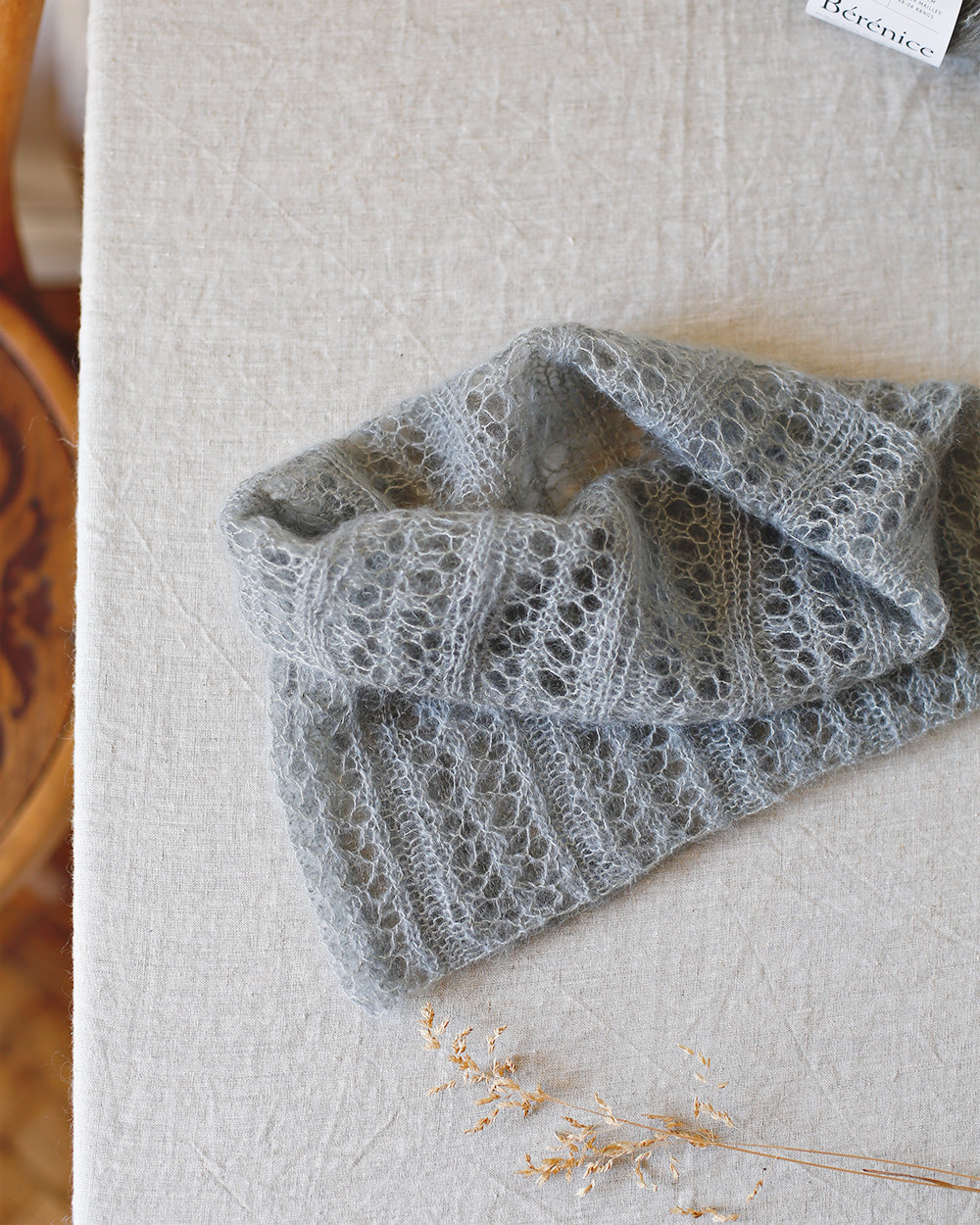 Kit de tricot (intermédiaire) - Col 'Rivière' De Rerum Natura