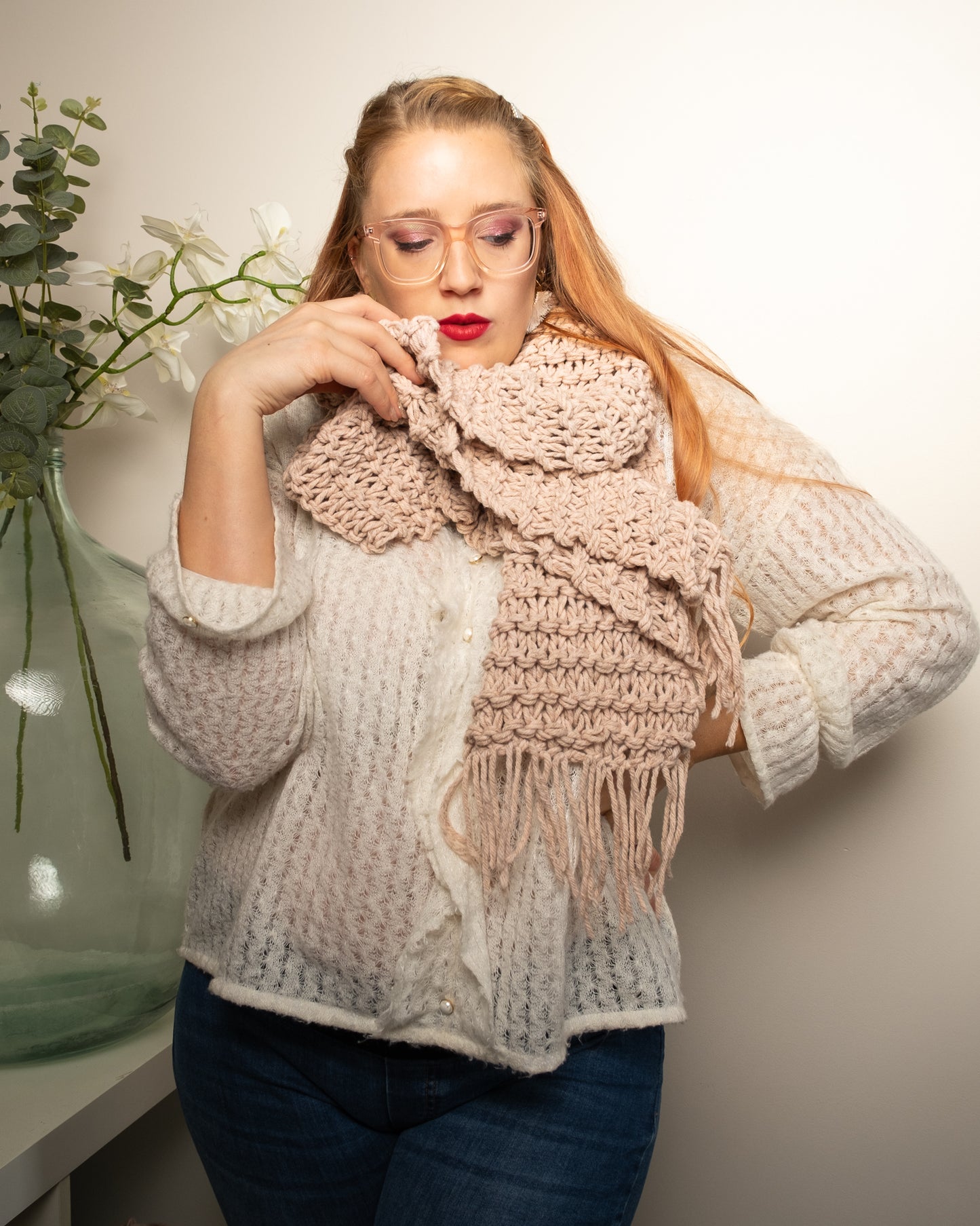 Kit de tricot (débutant) - Maxi écharpe BETTY JEANE
