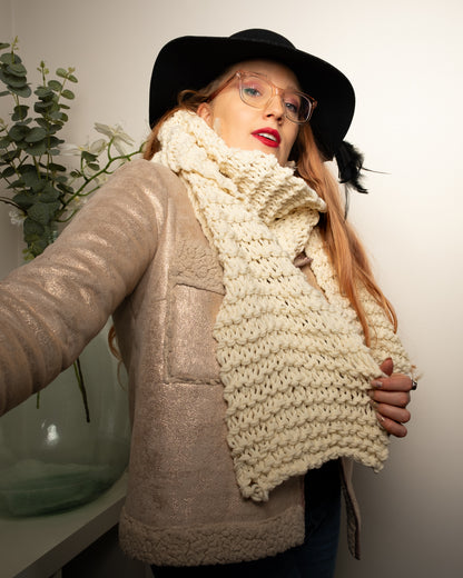 Kit de tricot (débutant) - Maxi écharpe BETTY JEANE
