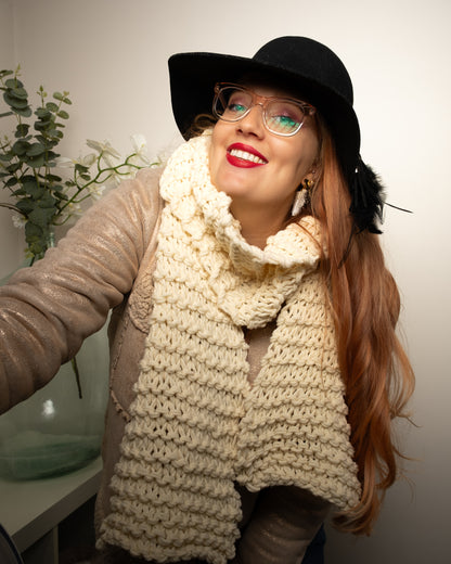 Kit de tricot (débutant) - Maxi écharpe BETTY JEANE