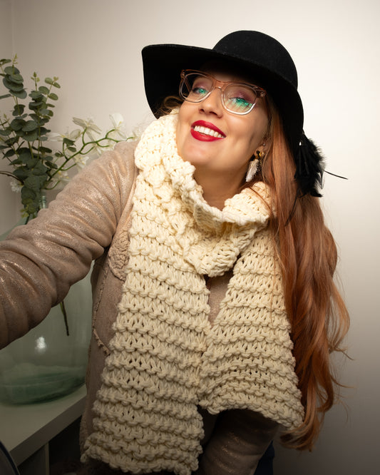 Kit de tricot (débutant) - Maxi écharpe BETTY JEANE