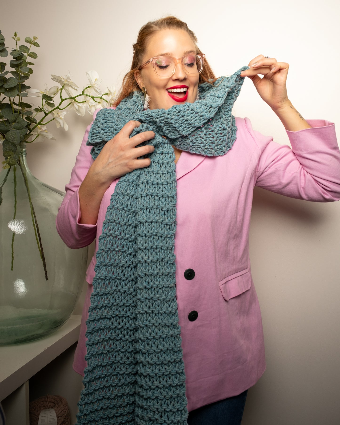 Kit de tricot (débutant) - Maxi écharpe BETTY JEANE