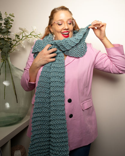 Kit de tricot (débutant) - Maxi écharpe BETTY JEANE